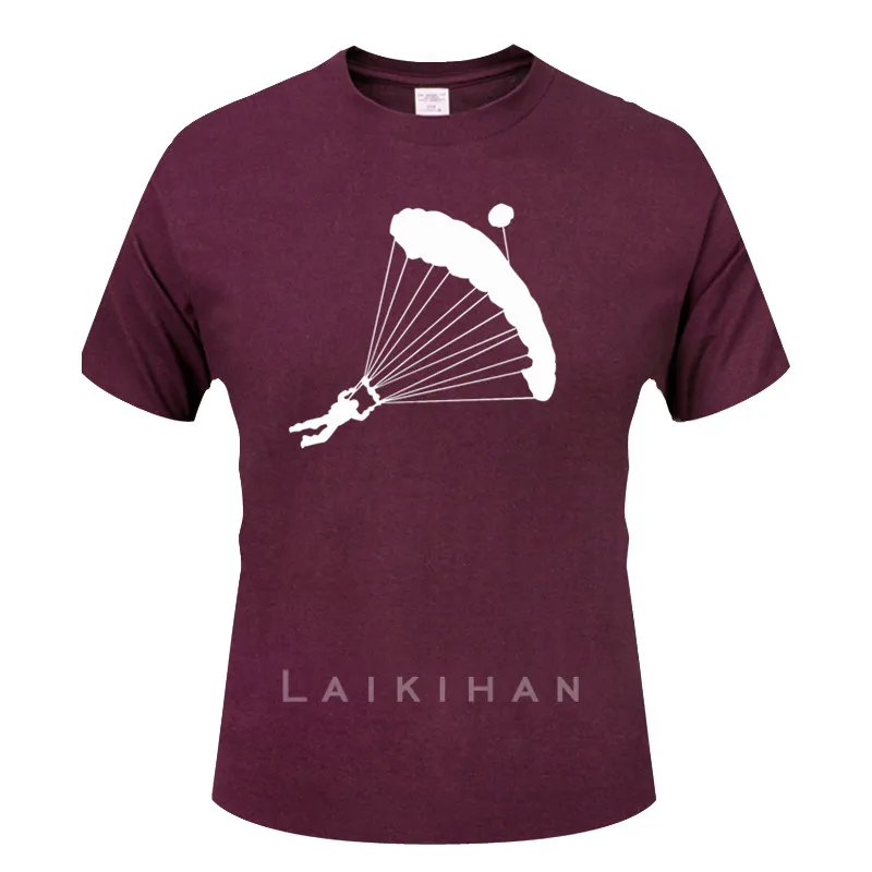 

Summer Cool TShirt Men Short Sleeve Skydiver Parachute Extreme T-Shirt Funny Cotton Tee O-Neck T Shirt Streetwear Tops