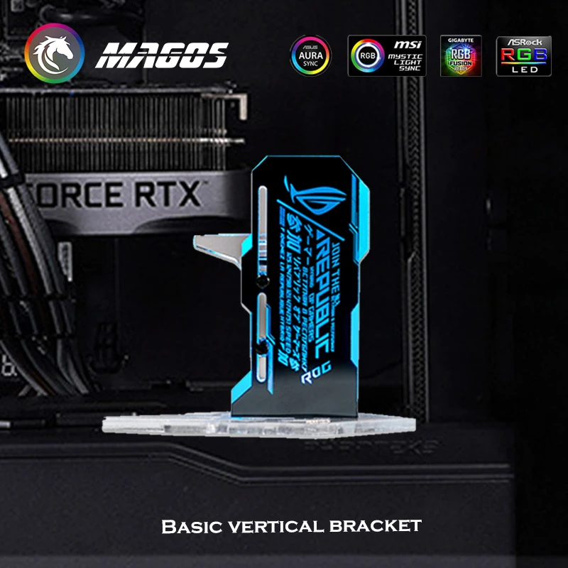 Индивидуальные GPU вертикальный кронштейн персонализированные RGB подсветкой