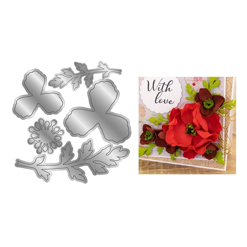 

Metal Cutting Dies New 2021 Paper Making Layer Peony Flower Scrapbooking Album Embossing Frame Card Set No Stamps