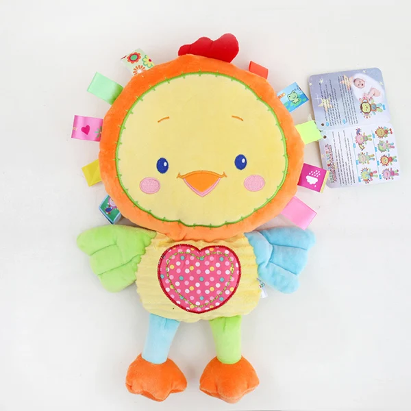 chicken Новое поступление детские игрушки Утешительный кукла с BB Погремушки Игрушечные лошадки для маленьких От 0 до 13 лет детские игры игрушки, куклы WJ199-WJ202 - Цвет: chicken