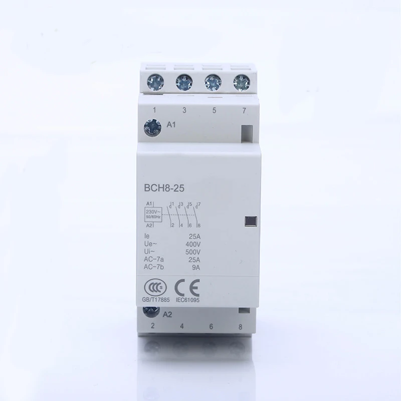 CT1 4P 25A 20A 16A 220V/230V 50/60HZ Din rail бытовой модульный контактор переменного тока 4NO or4NC или