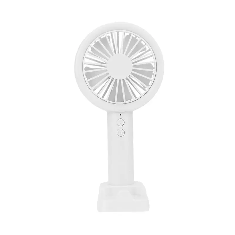 

3in1 Handheld USB Rechargeable Fan Cellphone Stand Holder With LED Light Cooler Portable 3 Speed Adjustable Desktop Cooling