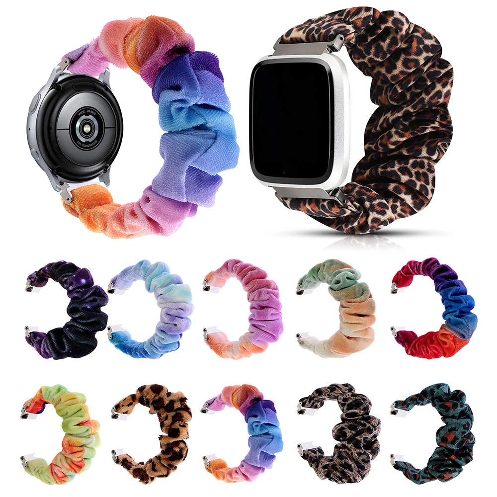 Женский эластичный тканевый ремешок с принтом для часов Fitbit Versa 2 Lite повседневный