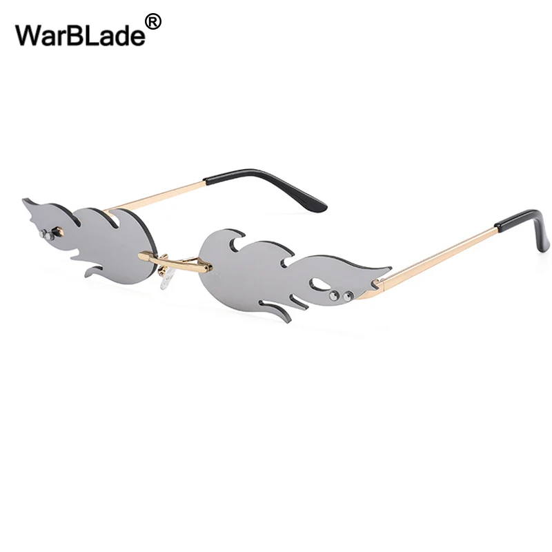 Солнцезащитные очки WarBLade без оправы для мужчин и женщин модные роскошные узкие