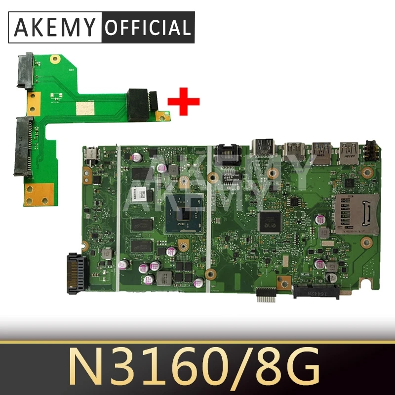 

Akemy For ASUS VivoBook Max X541NA-PD1003Y laptop motherboard X541NA mainboard X541N motherboard test 100% OK N3160 CPU 8GB RAM