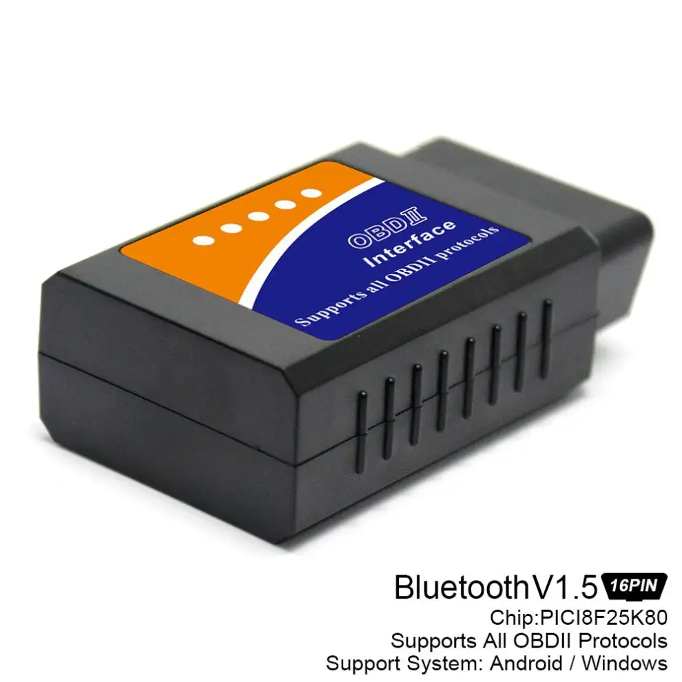 Сканер ELM327 V1.5 PICI8F25K80 Супер Мини Bluetooth OBDII OBD2 беспроводной интерфейс считыватель