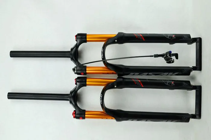 Пневматическая вилка Pasak Mtb 2" 27,5" 2" Золотая трубка 1 1/8" подвесная линия для горного велосипеда с дистанционным управлением RL HL