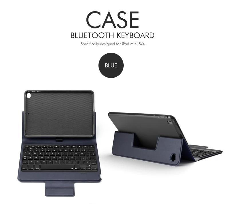 [Новинка] 4,0 Беспроводная bluetooth-клавиатура для iPad mini 4/5, кожаный чехол Премиум+ все в дизайне+ 7 цветов подсветки