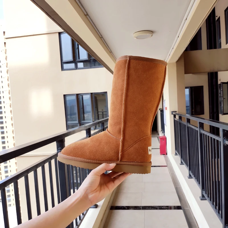 Begocool women snow boots designer genuine cow suede australia warm winter woman shoes botas pink cheap | Обувь