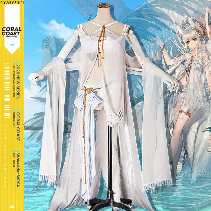 Аниме! Платиновый родовый остров arknight солнечное утро рос белый купальник