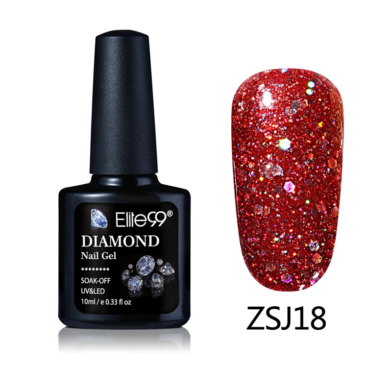 ZSJ18 Elite99 термальный ультратонкий блеск 3 цвета личная гигиена меняющийся цвет Снежинка температурный гель для изменения цвета ногтей - Цвет: ZSJ18