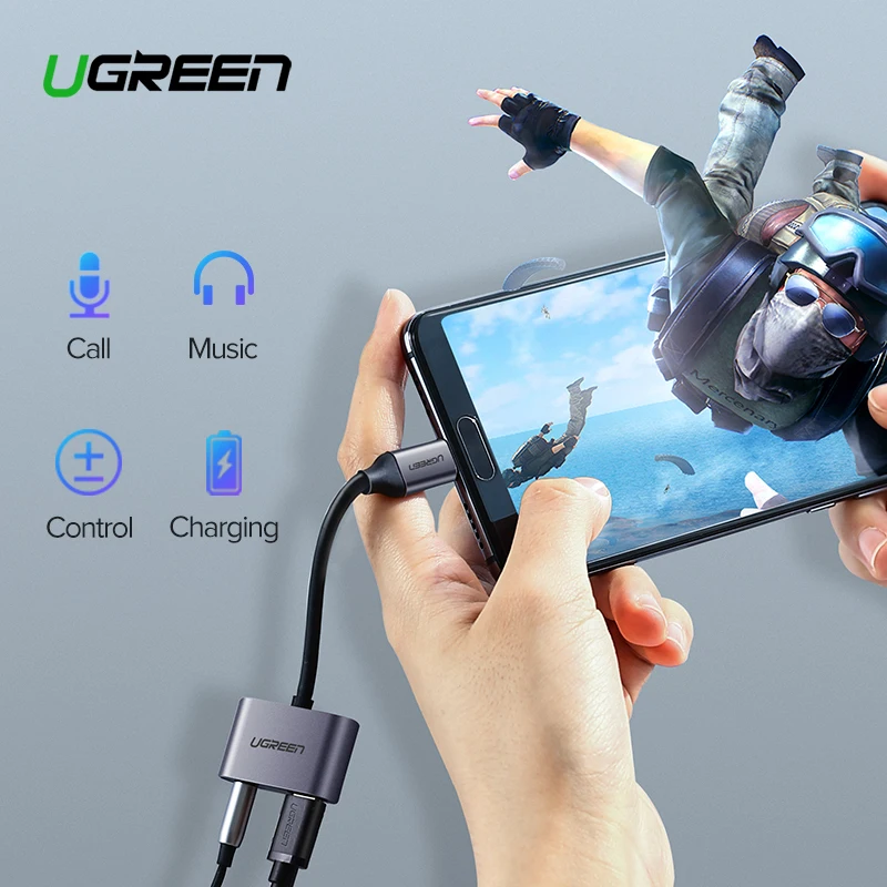 Кабель адаптер Ugreen с USB C на разъем 3 5 типа Type мм AUX конвертер для наушников Huawei P30 Mate