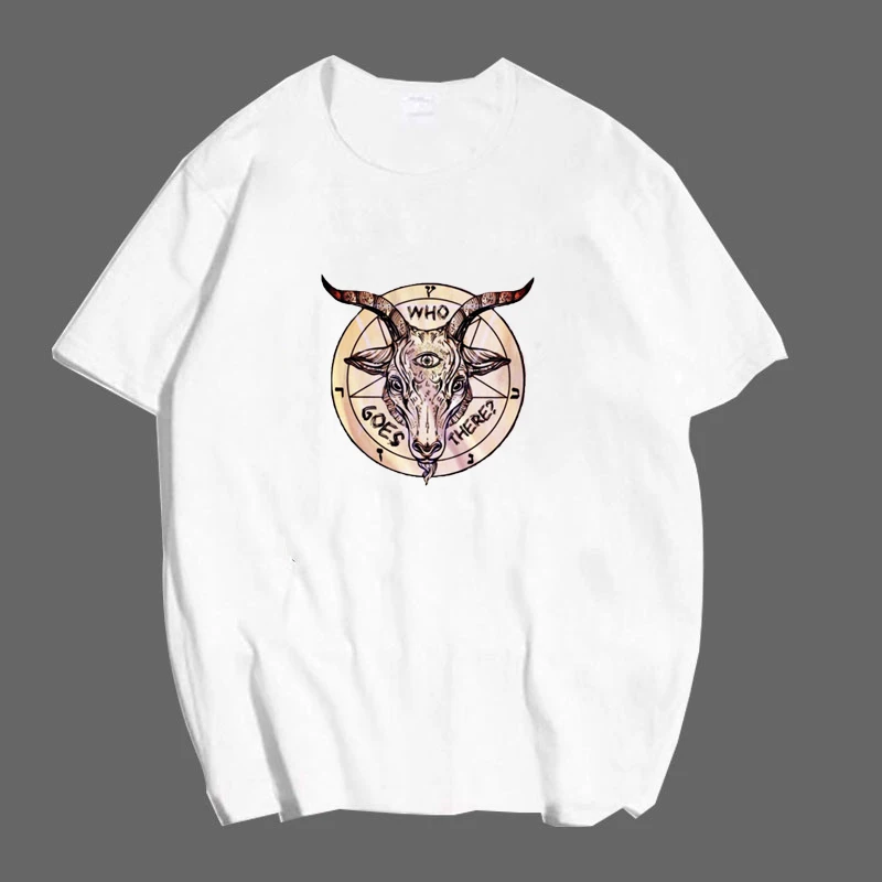 Футболка с Сатаной для мужчин и женщин Детская рубашка принтом светителя демона