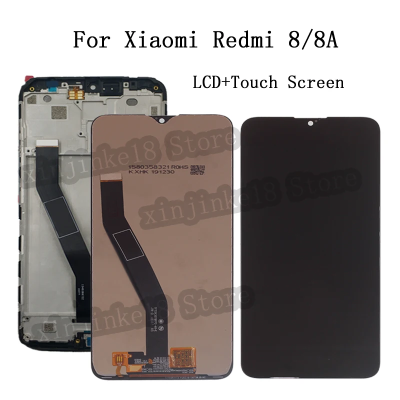 

ЖК-дисплей 6,2 дюйма для Xiaomi Redmi 8 8A, стеклянный сенсорный экран, дигитайзер в сборе, сменный комплект для ремонта телефона Xiaomi Redmi 8A