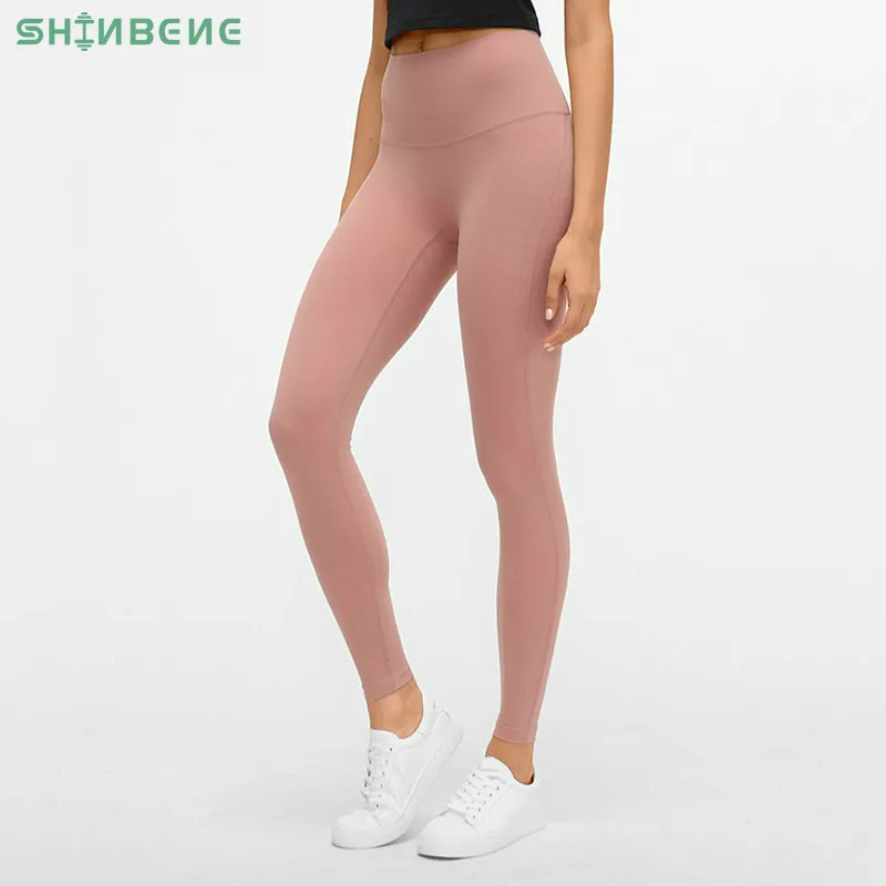 SHINBENE жаккардовые полосатые леггинсы для занятий спортом фитнесом с высокой