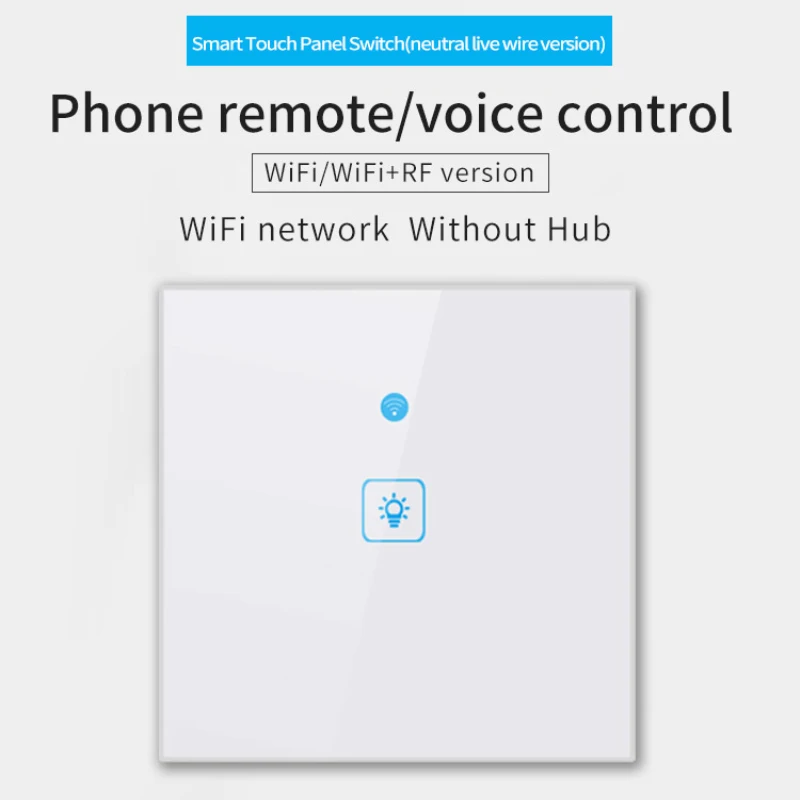 

1/2/3 Gang ЕС Wi-Fi Смарт настенный сенсорный светильник переключатель приложение с RF Функция голос Управление для Alexa умный дом Стекло Панель для ...