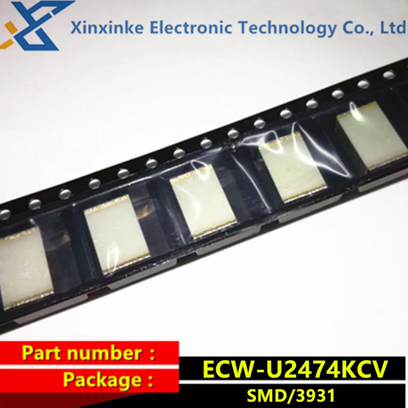 ECWU2474KCV SMD Металлизированный пленочный конденсатор 0 47 мкФ 250VDC 10% PEN film 3931 470nF ECW-U2474KCV