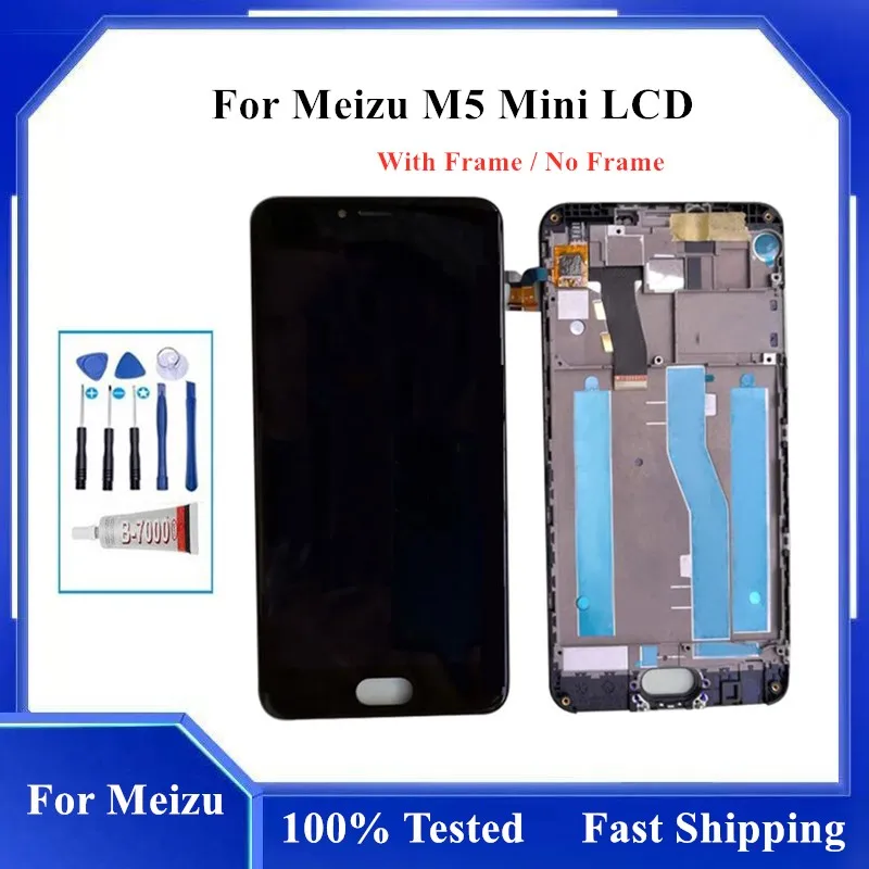 

High Qaulity 5.2" For Meizu M5 Mini M611D M611H M611Y M611A LCD Display Touch Screen Sensor Digitizer Assembly Replacement