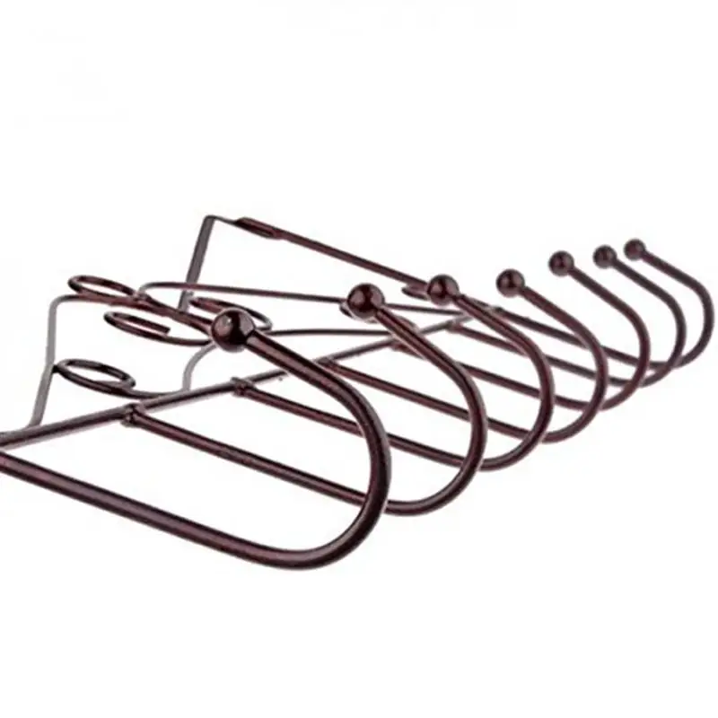 

7 Hooks Bathroom Over Door Hooks Hanger For Clothes Bag Hanging Iron Art over The Door Hooks Coats Hanger Hat Towel Organizer