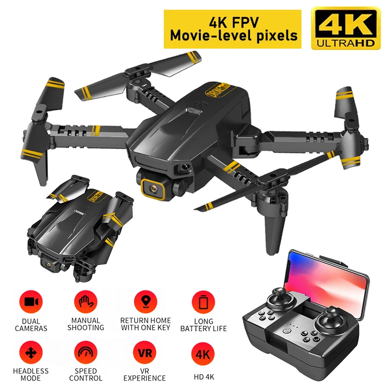 

CS12 Drone 4k HD Wide Angle Camera 5G 2.4G WiFi Fpv Dual Camera Rc Mini Quadcopter Real-time Transmission Helicopter Toy