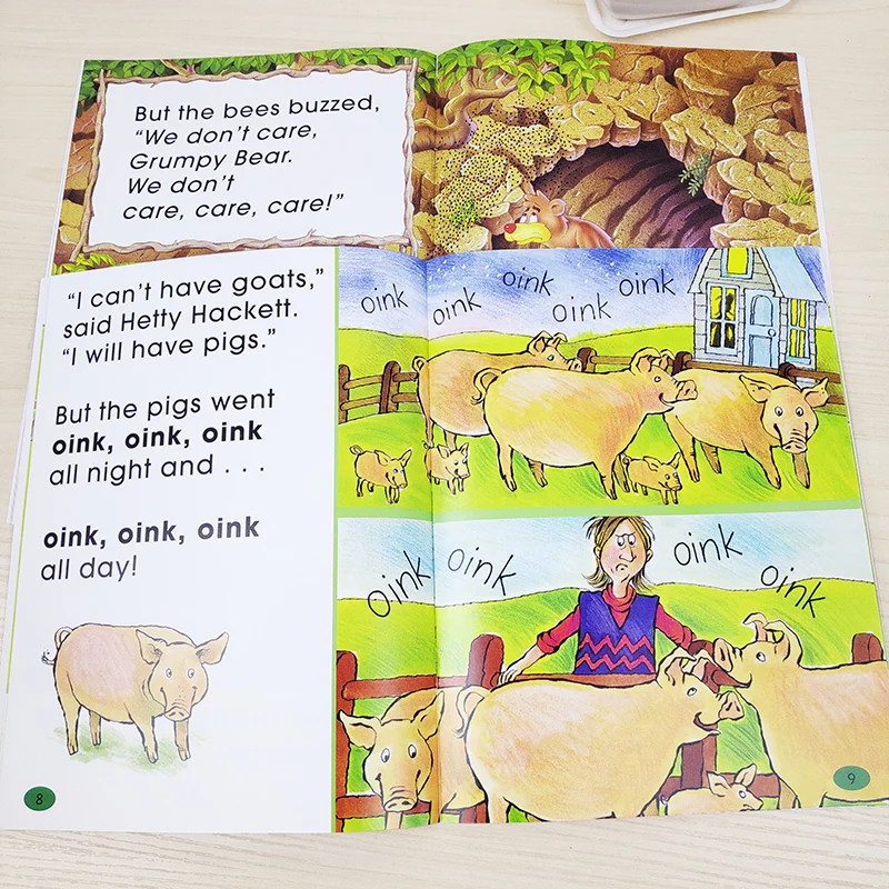 

1 set 10 books 1-4 level Graded reading,Basic articles hand book Helping Child to read Phonics English story Picture book