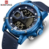 naviforce men watch top luxury brand fashion quartz men%e2%80%99s wristwatch waterproof leather digital male clock relogio masculino