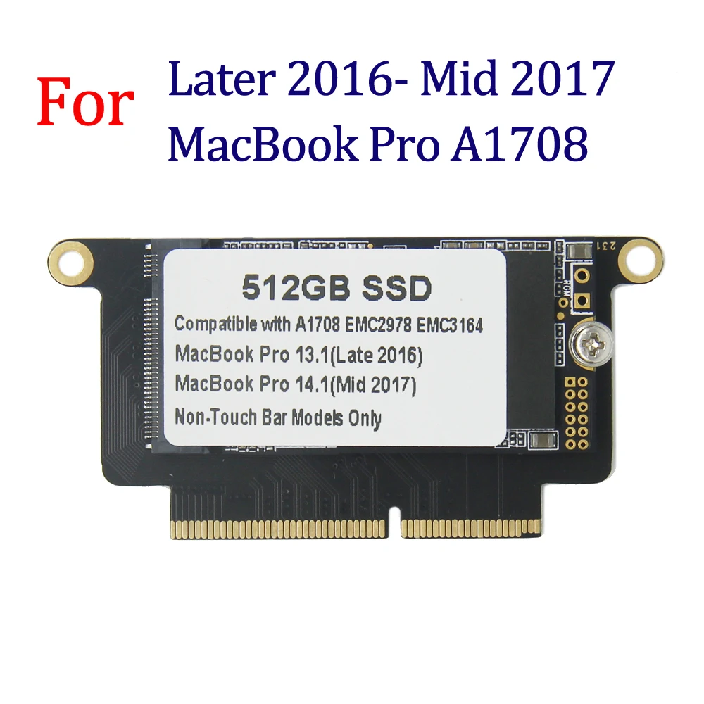 Новый ноутбук A1708 SSD 128 ГБ 256 512 ТБ для Macbook Pro Retina 13 3 &quot2016 2017 твердотельный диск EMC 3164