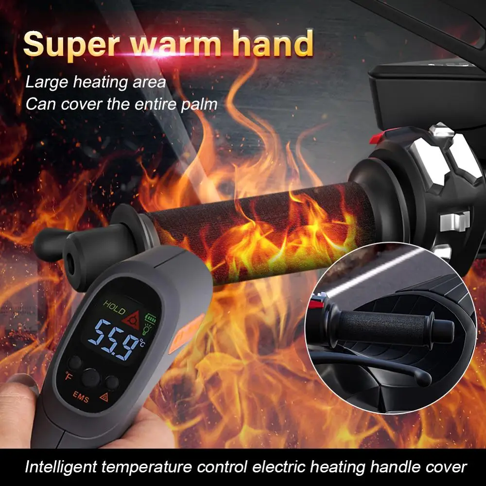 

Motorcycle Handlebar Heated Pad 12V Universal Inserts Handlebar Hand Warmers Set for Motorbike For Harley Suzuki Yamaha Honda