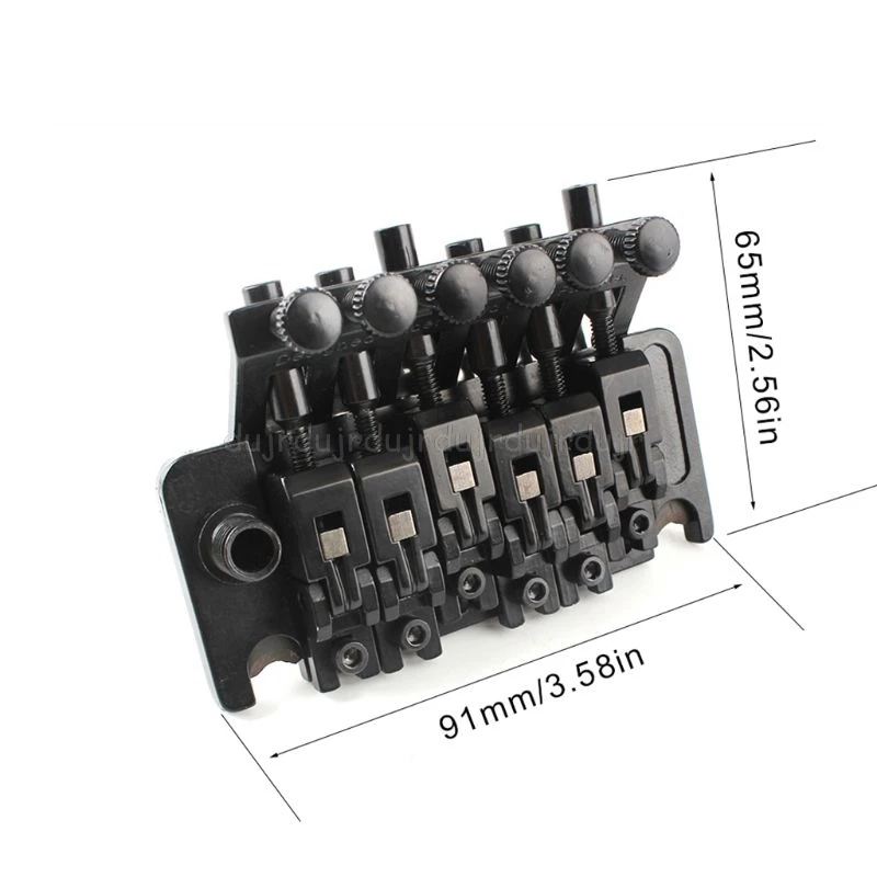 

1 Set Black Tremolo Bridge Double Locking System Pulled Electric Guitar Strings Bridge Guitar Parts For Floyd Rose Lic I/banez