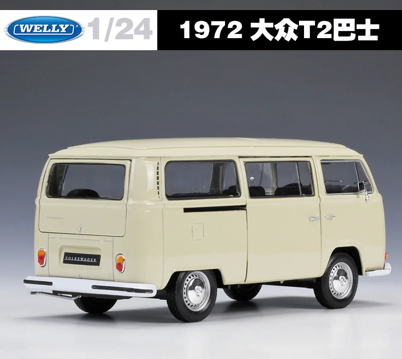 Welly 1:24 весы литой под давлением сплав модель автомобиля игрушка для Volkswagen Van Ретро