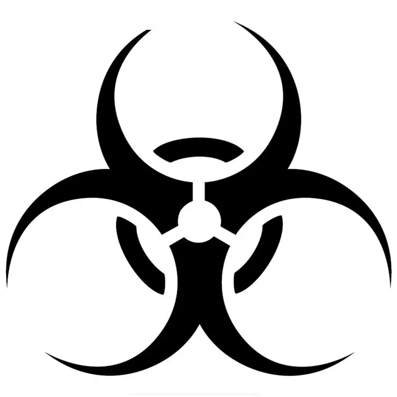 

Символ биологически опасного вещества Популярные креативные виниловые наклейки s водонепроницаемые наклейки предупреждающие Автомобильн...
