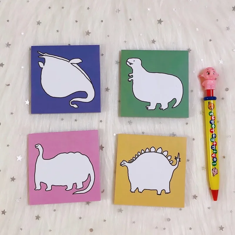 50 листов/партия Kawaii корейский INS милый блокнот с динозавром для рукоделия N Times Sticky