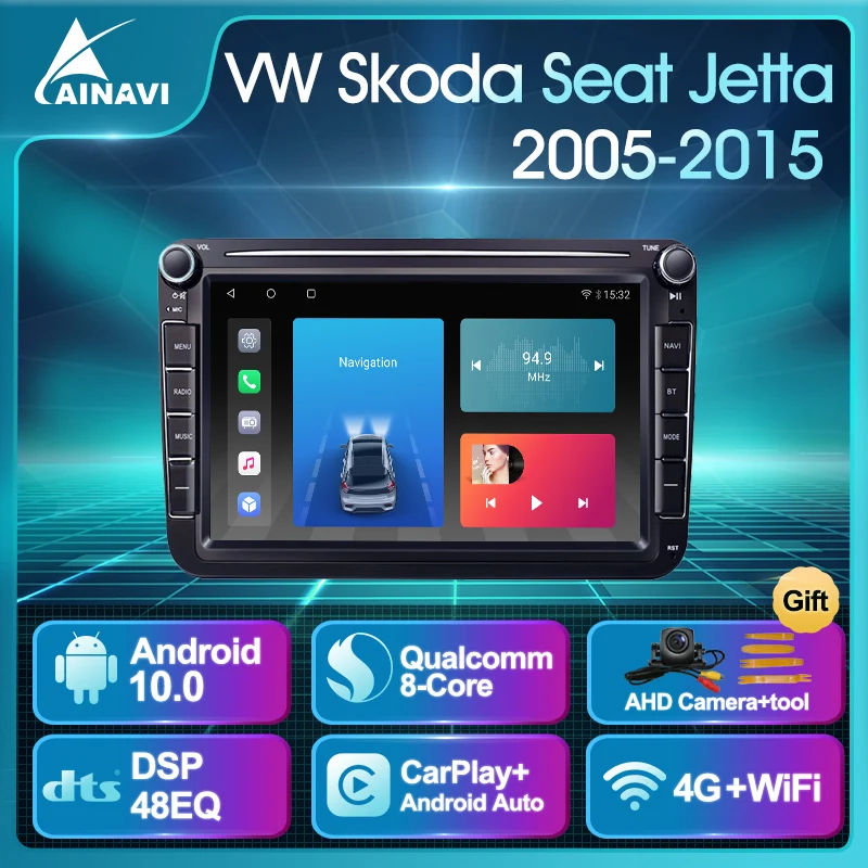 Car Radio Android 10 For VW Volkswagen Polo/Tiguan/Golf 6 7/Passat/b7/b6/Jetta/Skoda/Octavia Seat CarPlay Multimedia Player 48EQ