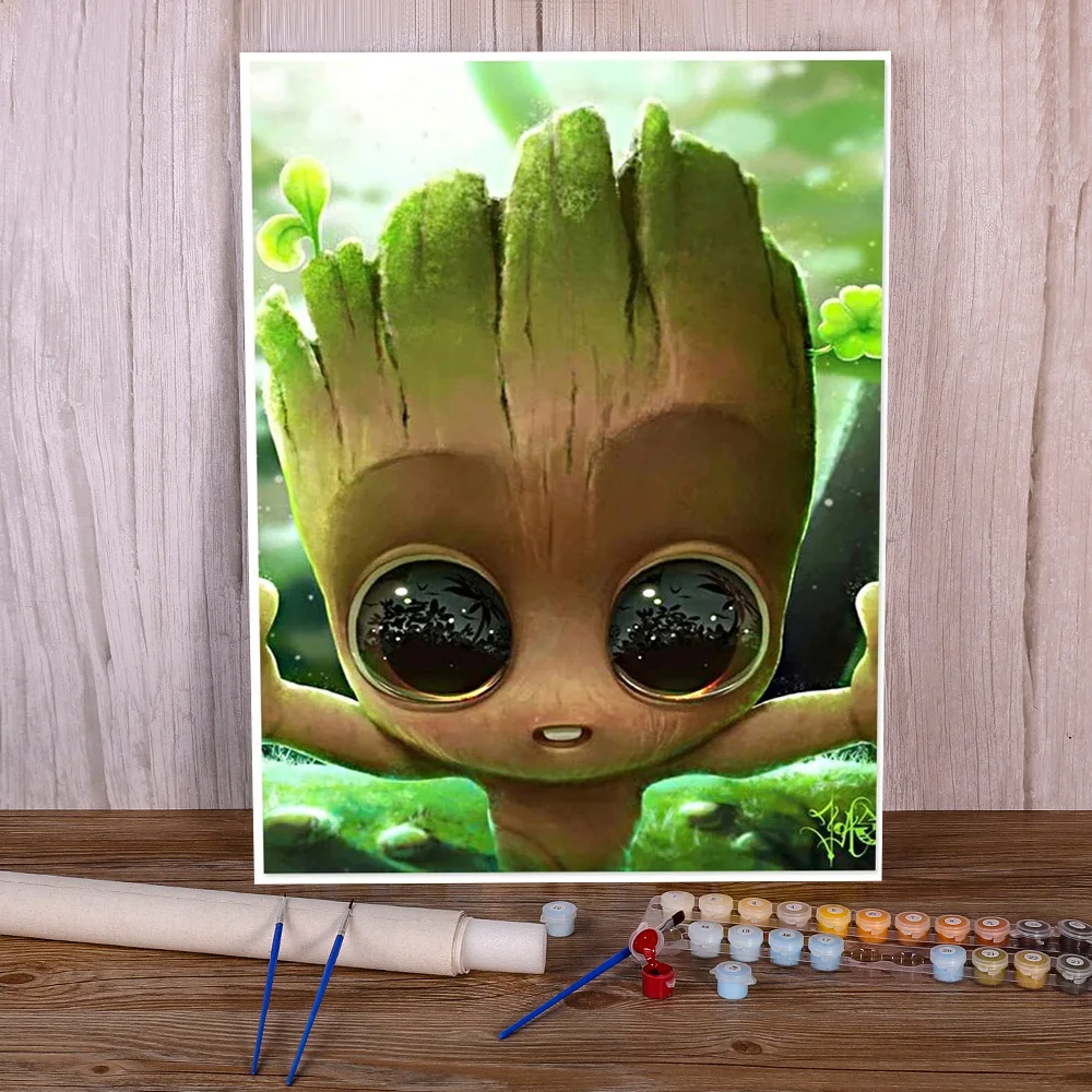 

Набор для рисования по номерам Groot, акриловые краски 50*70, рисование по номерам, ручная работа для детей, оптовая продажа
