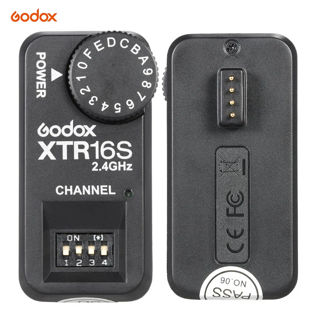

Godox XTR-16S 2.4G Wireless X-system Flash Trigger Remote Power-Control Flash Receiver for VING V860 V850 Flashes
