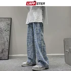 Мужские Мешковатые джинсовые брюки LAPPSTER Y2k с широкими штанинами 2021, мужские повседневные классические джинсовые брюки в стиле K-POP