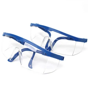 Защитные очки в синей оправе с телескопическими дужками, защитные очки, противотуманные ветрозащитные очки для спорта на открытом воздухе