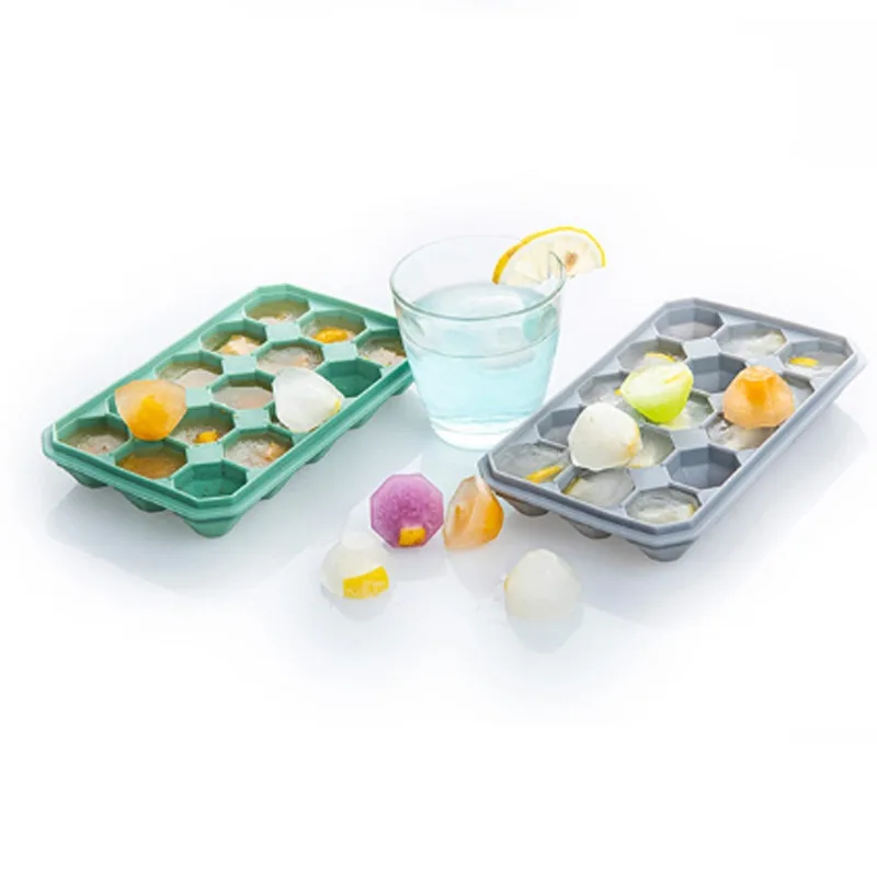 

15-cell Ice Tray Mold With Lid Creative Ice Tray Silicone Ice Cube Mold 100% Food Grade Environmentally Friendly Silicone