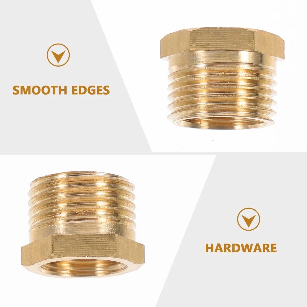 

2pcs Brass Pipe Connector Brass Pipe Fitting Hex Pipe Fitting Hex Pipe Connector