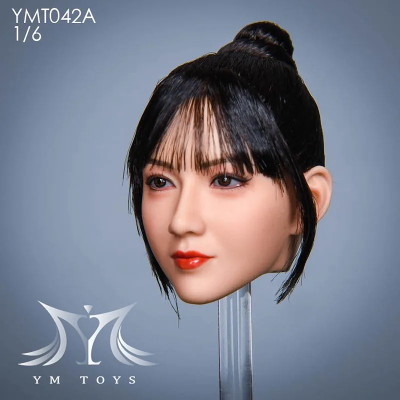 

In Stock YMT042 1/6 Female Soldier Head Sculpt Carving Fit 12'' Action Figure Body