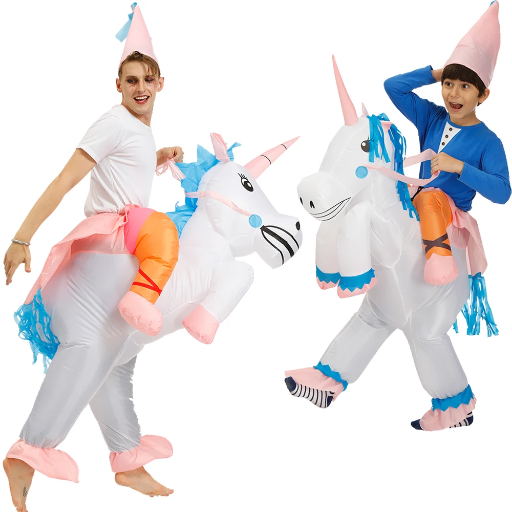 Детский Надувной Костюм единорога мультяшный Рождественский костюм для косплея
