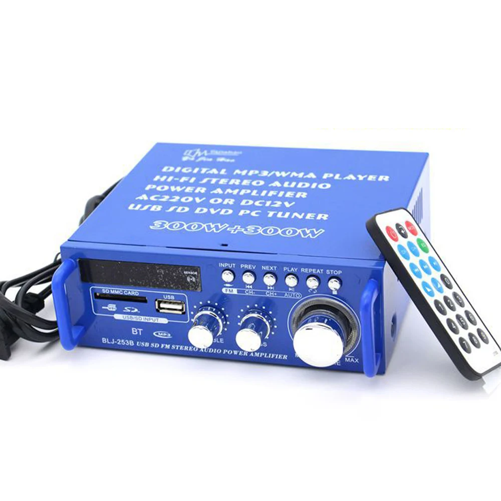 Мини усилитель звука Hi Fi BT для домашнего и автомобильного использования с