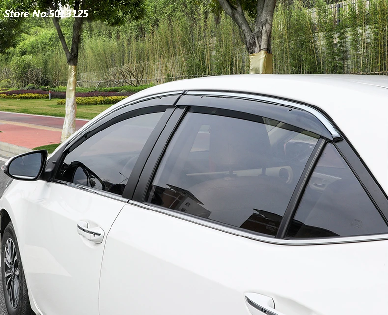 Козырек авто дверь Дождь Защита от солнца боковая крышка окна отделка авто аксессуары для Toyota Corolla