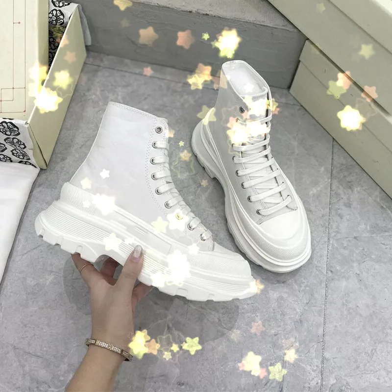 

Vulcanized Shoes White Shoes Women 2021 Leather Thick-soled Sports Spring And Summer Men And Women Same Style Heightening Shoes