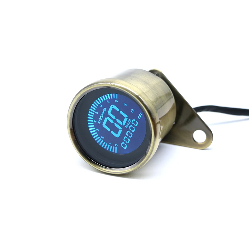 12V Retro Motorcycle Speedometer LCD Digital Tachometer Odometer Fuel Gauge Custom For Harley Honda Yamaha Suzuki Touring | Автомобили и
