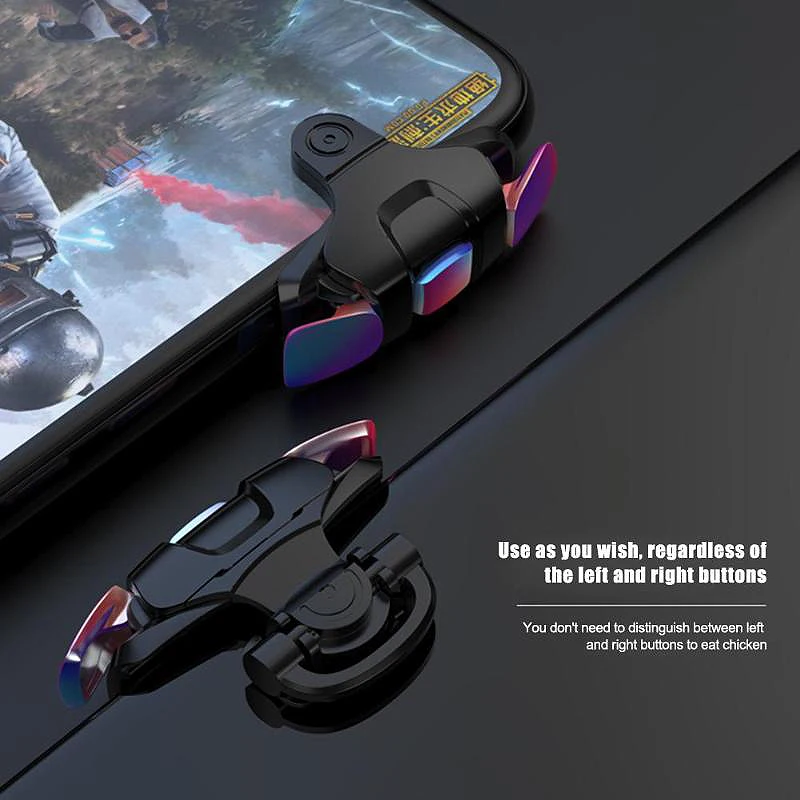 2 шт. для мобильного контроллера PUBG геймпад Free Fire L1 R1 триггер металлический ключ