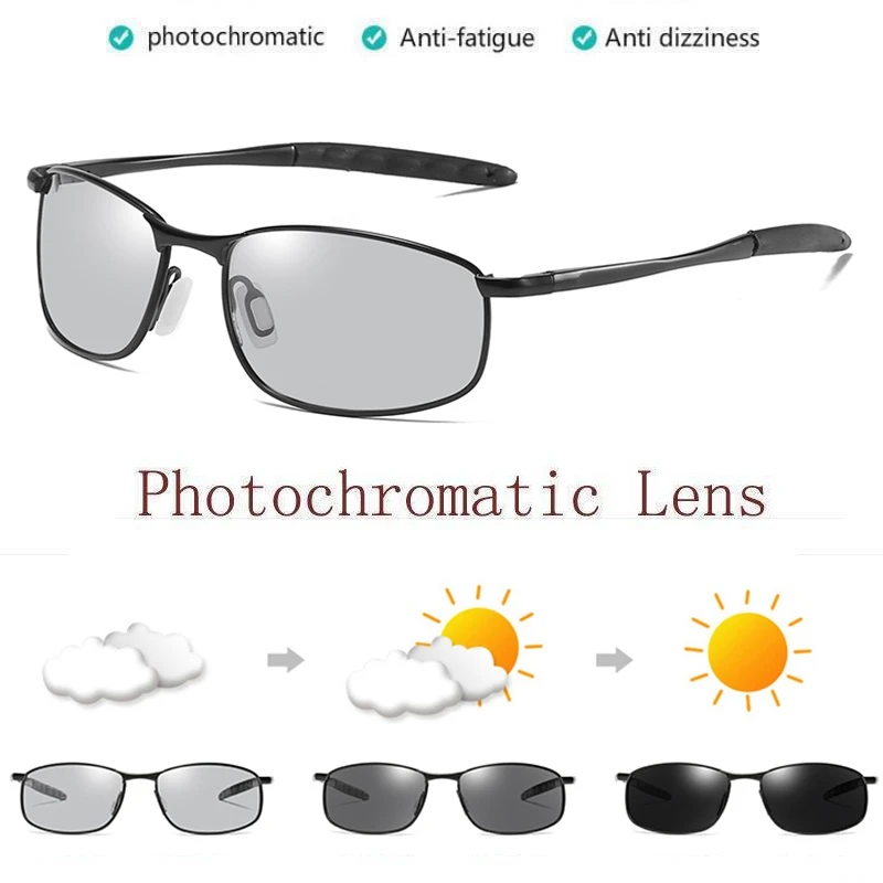 Солнцезащитные очки Aoron мужские Uv400 поляризационные фотохромные хамелеоновые