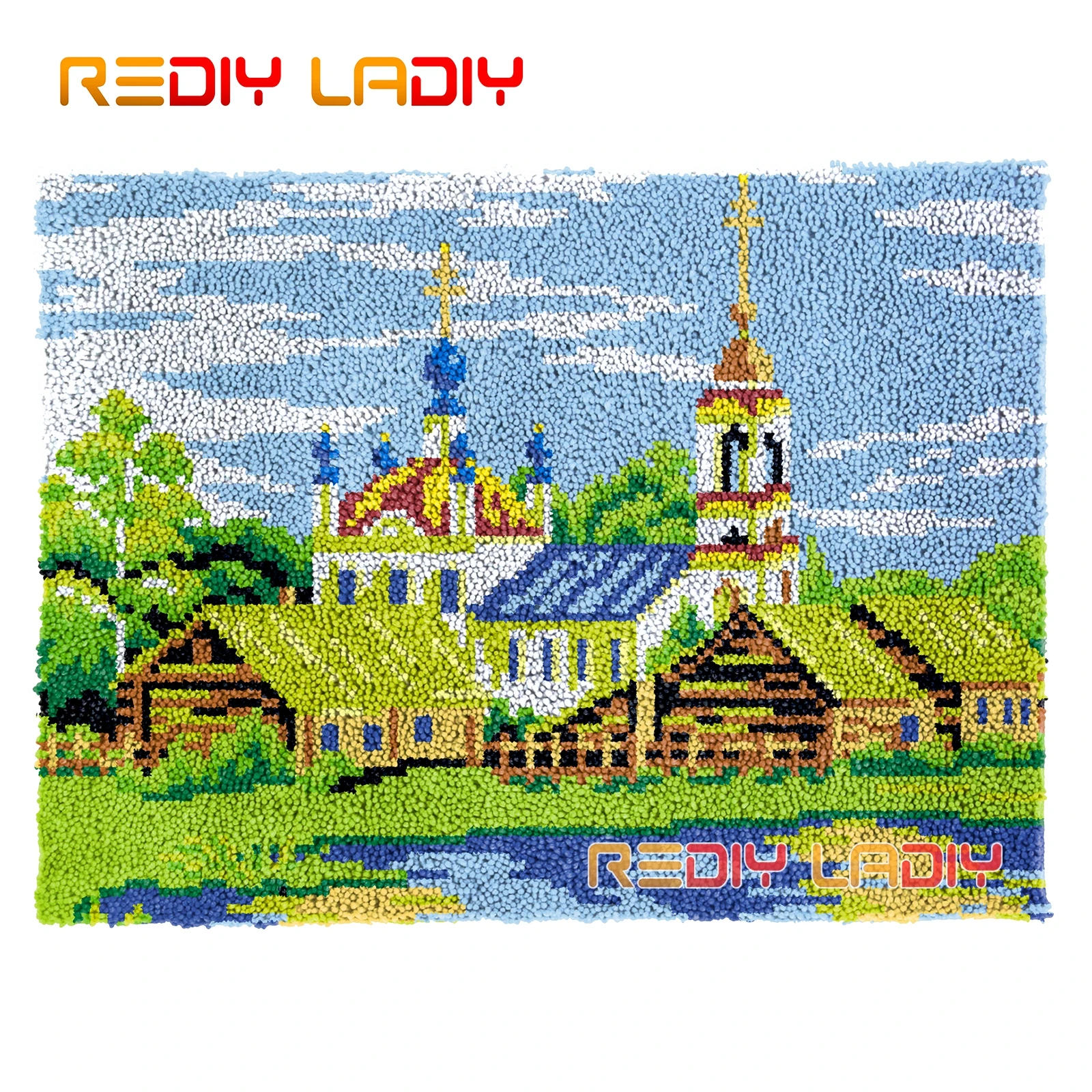 

Набор ковер с застежкой-крючком, подушка для сиденья в деревенском стиле, коврик «сделай сам», ковер из толстой пряжи, вязаный крючком гобел...