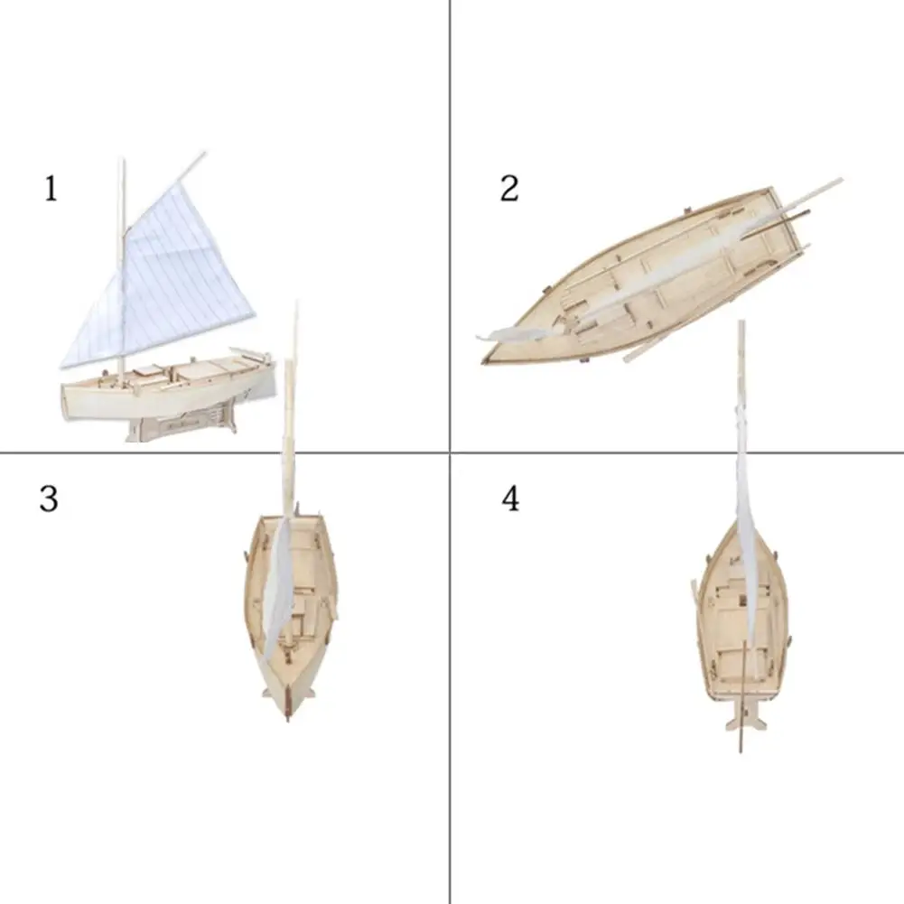 DIY 1:30 Wooden Assembled Philette Sailboat Modeling Toy | Игрушки и хобби