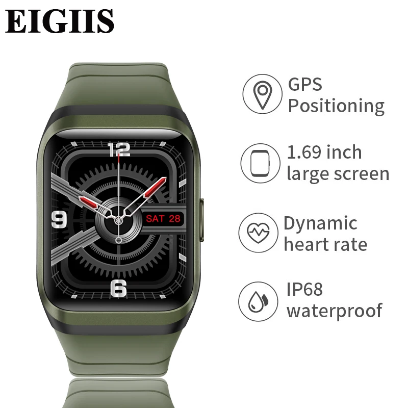 

EIGIIS Sport Smart Watch Fitness Tracker Men Women GPS Smartwatch Blood oxygen Heart Rate Monitor For IOS Android
